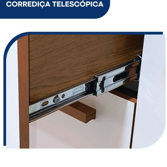 Arm�rio de Cozinha 0,89m Carol 38 Freij�/Off 5 Portas 1 Gaveta - Batrol