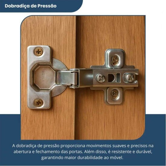 Arm�rio de Cozinha 1,20m Versatti 39 Freij�/Grafite 5 Portas 3 Gavetas - Batrol