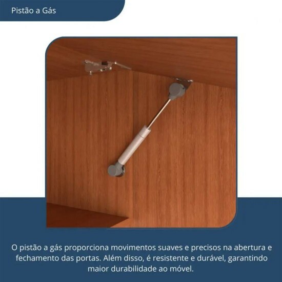 Arm�rio de Cozinha 1,20m Versatti 39 Freij�/Grafite 5 Portas 3 Gavetas - Batrol