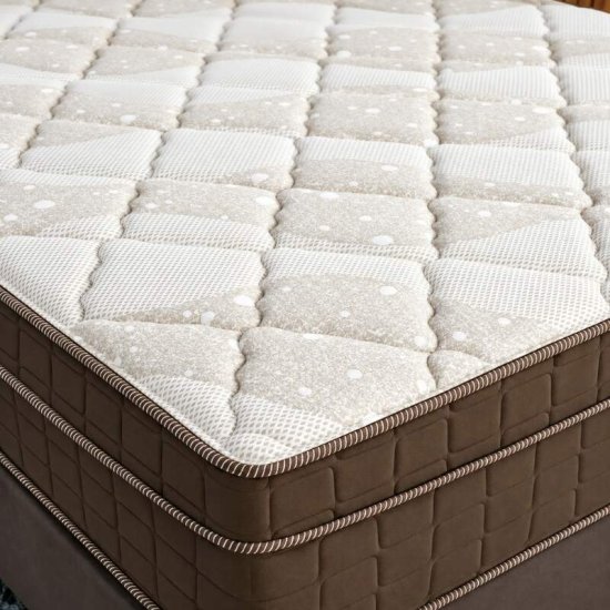Colch�o Queen Ortop�dico Star One Anjos + Base Box Queen Sued Marrom Ortobel - 158x198x67
