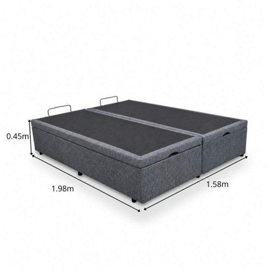 Colch�o Queen Espuma Viscoel�stica Uberaba ColchoMinas + Base Box Ba� Queen Confort Linh�o Petr�leo Blindado Issacar - 158x198x75