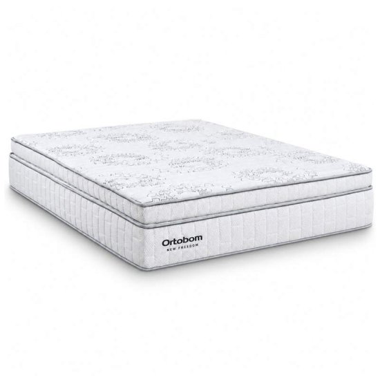 Colch�o Queen Molas Ensacadas New Freedom Ortobom 158x198x32 cm | Suporta at� 300kg