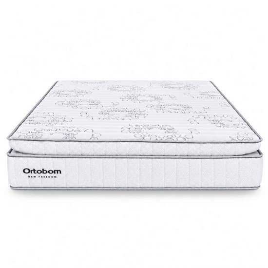Colch�o Queen Molas Ensacadas New Freedom Ortobom 158x198x32 cm | Suporta at� 300kg