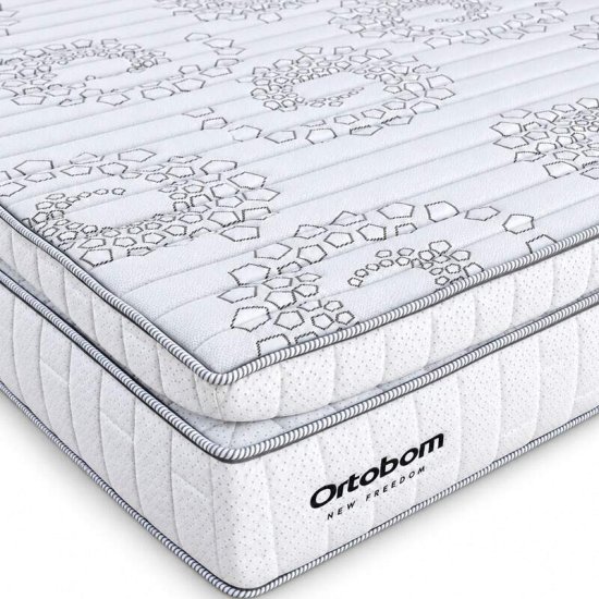 Colch�o Casal Molas Ensacadas New Freedom Ortobom 138x188x32 cm | Suporta at� 300kg