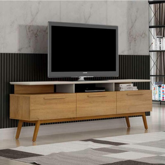 Rack Bancada S�o Paulo Larg.2.00m Cinamomo/Off para TV at� 70\\\" - Valdemoveis