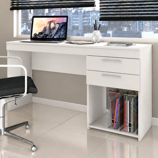 Combo Multiuso 0,70m Escrit�rio 2 Portas + Mesa 1,21m Office NT 51015 Branco - Not�vel