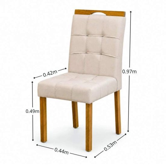 Mesa de Jantar Moscou 120x80 Vidro Off Base Cinamomo Minas Plac + 4 Cadeiras Sophia Linho Bege 200 Estrutura Madeira WM Decor - Entregue Montada