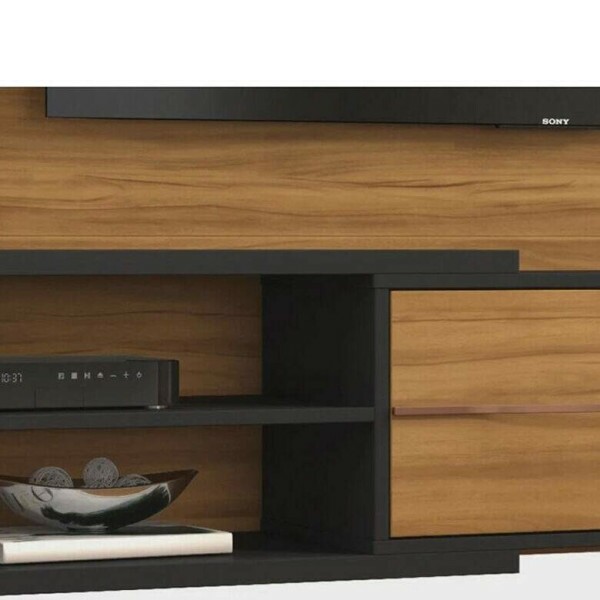 Painel NT 1115 Freij/Preto C/ Led TV at 60 Polegadas Larg. 1.80m - Notvel