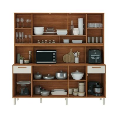 Kit Cozinha 2,00m Itafriz Cinamomo/Off 71/72/73 10 Portas 2 Gaveta - Itatiaia