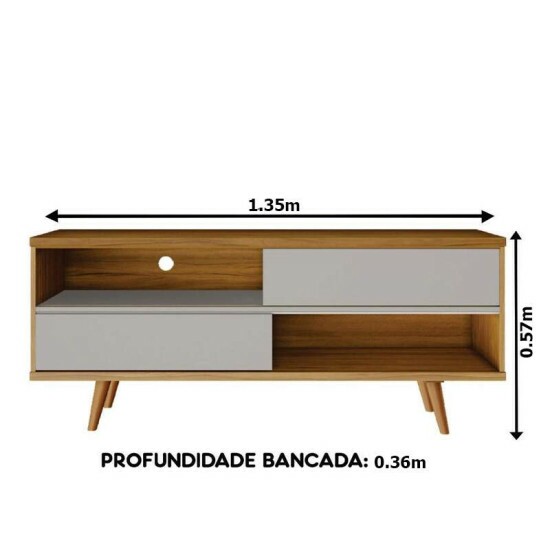 Rack Bancada NT 1180 Larg.1.35m Freij�/Off TV at� Polegadas - Not�vel