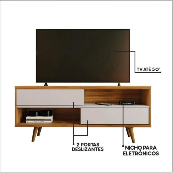 Rack Bancada NT 1180 Freij/Off TV at 50 Polegadas Larg.1.35m - Notvel