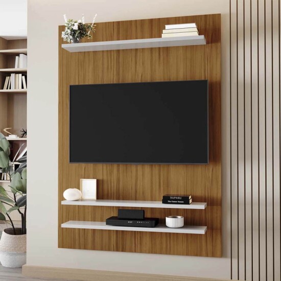 Painel NT 1195 Larg. 1.29m TV at� 50 Polegadas Freij�/Off White Not�vel