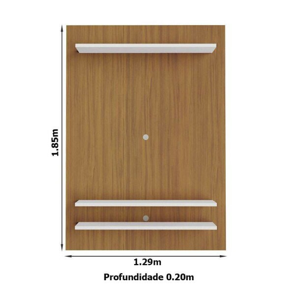 Painel NT 1195 Larg. 1.29m TV at 50 Polegadas Freij/Off White Notvel