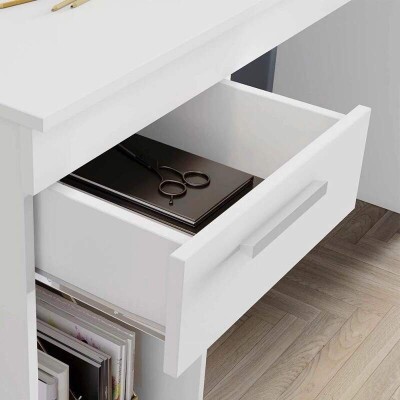 Mesa Office NT 2070 Branco 1 Gaveta Larg. 1.08m - Notvel