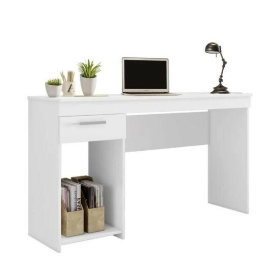 Mesa Office NT 2070 Larg. 1.08m Branco 1 Gaveta Not�vel