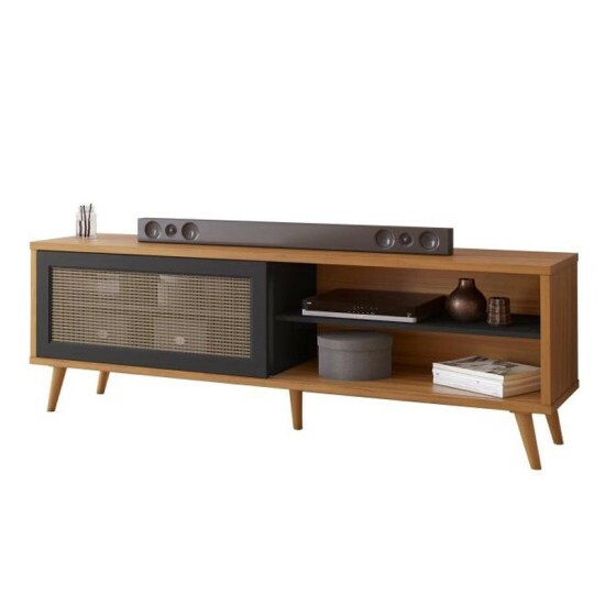 Rack Bancada NT 1175 Larg.1.63m TV at� 60 Polegadas Freij�/Preto Not�vel