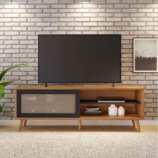 Rack Bancada NT 1175 Larg.1.63m TV at� 60 Polegadas Freij�/Preto Not�vel