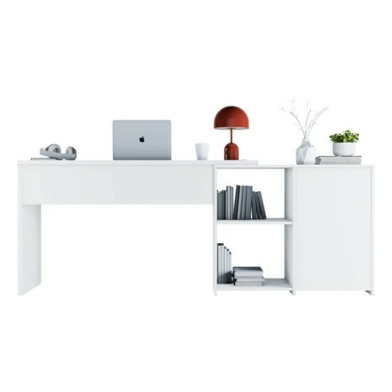 Mesa Office NT 2060 Larg. 2.00m Branco 2 Gavetas Not�vel