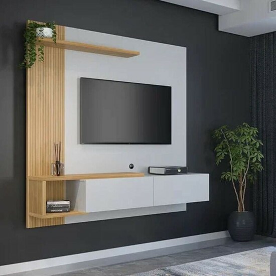 Home Suspenso 1,60m Los Angeles Off/Cinamomo para TV at� 60\" - Valdem�veis