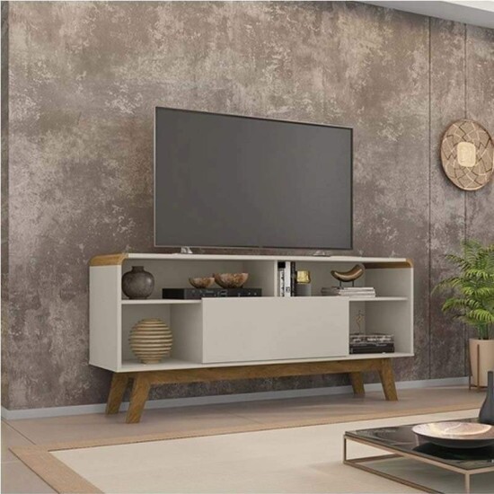 Rack 1,35m Lazuli Off para TV at� 55\" - Bechara