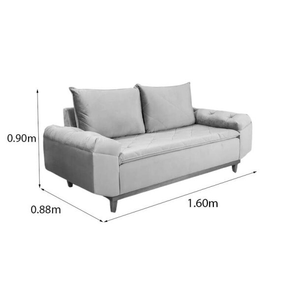Sof 2 lugares Blgica Veludo Terracota Larg. 1.60m