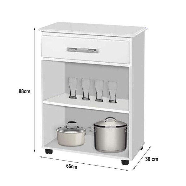 Balco de Cozinha Napoli Branco Passe bem