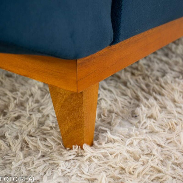 Sof 2 lugares Blgica Veludo Azul Escuro Larg. 1.60m