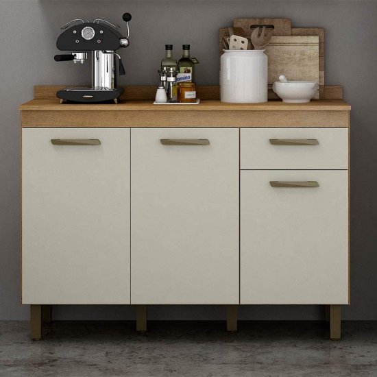 Balc�o de Cozinha 1,20m S�o Luiz Cinamomo/Off - Valdem�veis