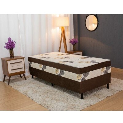 Unibox Solteiro Marrom 88x188x62 Nosso Sonho | Suporta at 100kg