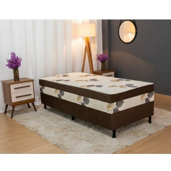 Unibox Solteiro Marrom 88x188x62 Nosso Sonho | Suporta at� 100kg