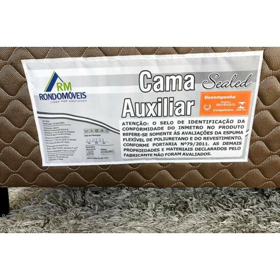 Unibox Solteiro Ortop�dico Duo Box + Cama Auxiliar Rondom�veis - 88x188x60 cm