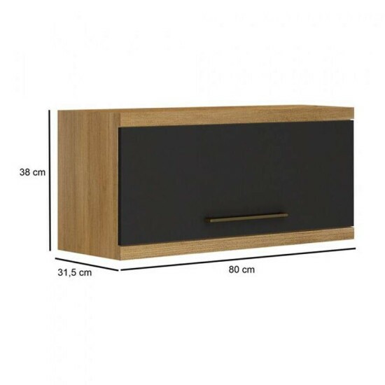 A�reo Geladeira Tarantela Cinamomo/Grafite Porta B�scula Larg. 80cm - Valdem�veis