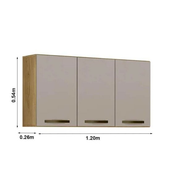 A�reo Triplo Val�ncia Carvalho/Off Larg. 1.20m Sall�to