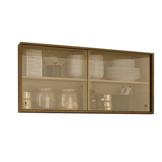 A�reo de Cozinha 1,20m Val�ncia Carvalho com Porta de Correr Reflecta - Sall�to