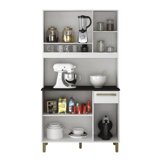 Arm�rio Ametista Larg.1.10m Cinamomo/Off 05 Portas 01 Gaveta - Valdemoveis
