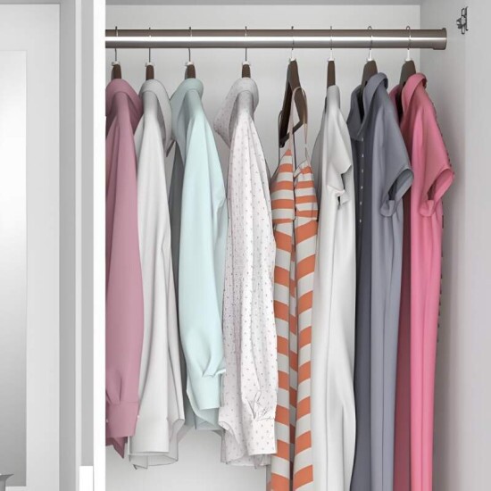 Roupeiro Solteiro NT 5015 Larg. 1.61m Branco/Rosa 4 portas 3 Gavetas Flex C/P�s - Not�vel