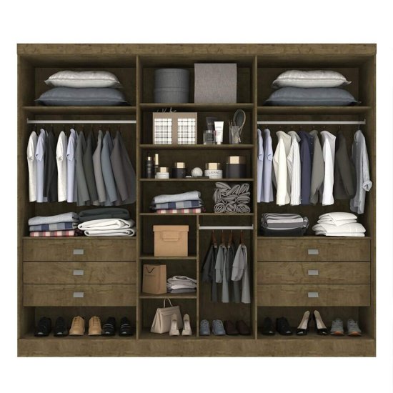Guarda-roupa Casal 2,75m Da Vinci Plus Yp� 6 portas 6 Gavetas 100% MDF - D Doro