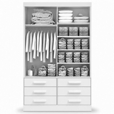 Guarda-roupa Meridian 2 Portas Cinamomo/Off White Larg. 1.35m - D Doro