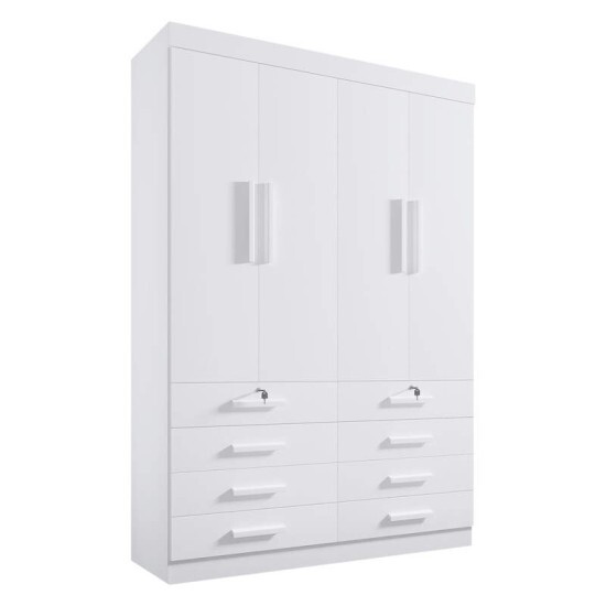 Roupeiro M�naco Plus 4 Portas Branco Larg. 1.60m - D Doro