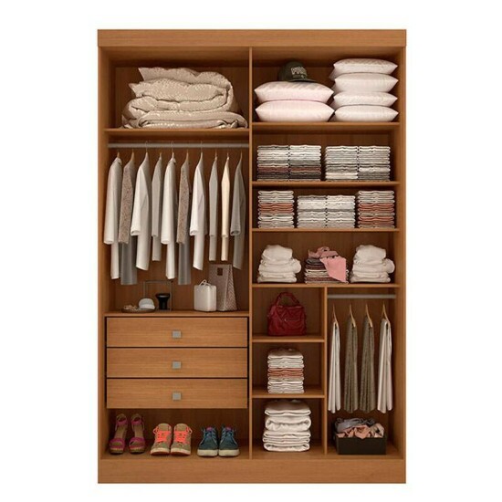 Guarda-roupa Da Vinci Plus 4 Portas Cinamomo/Off White Larg. 1.85m - D Doro