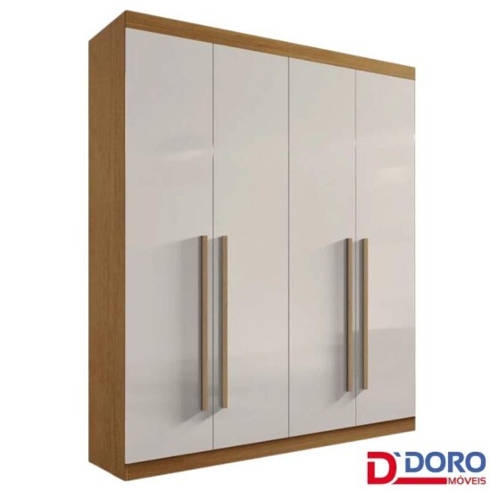 Guarda-roupa Da Vinci Plus 4 Portas Cinamomo/Off White Larg. 1.85m - D Doro
