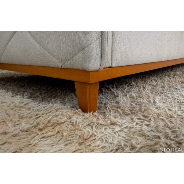 Sof 3 lugares Vican Linho Bege 5044 Detalhe 05 Larg. 2.00m - Molas Bonnel