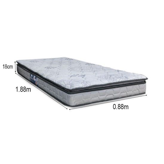 Colch�o Solteiro Orthosono Espuma D33 188x88x18 Anjos