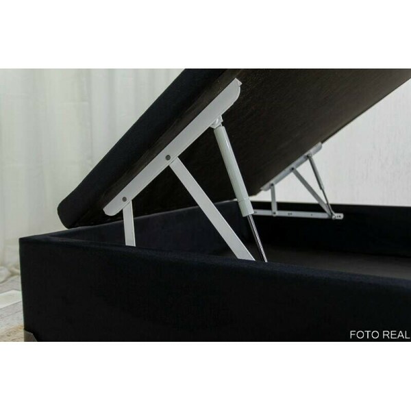 Base Box Ba Casal Prime 138x188x43 Sued Preto SE