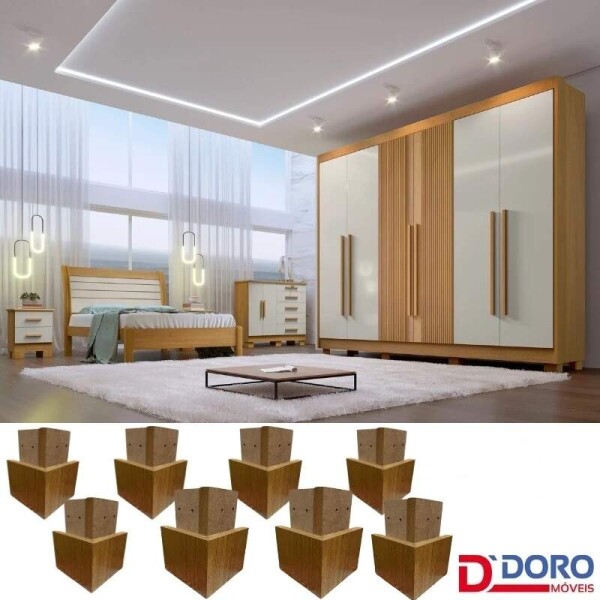 Kit 8 Ps Madeira Cinamomo D Doro