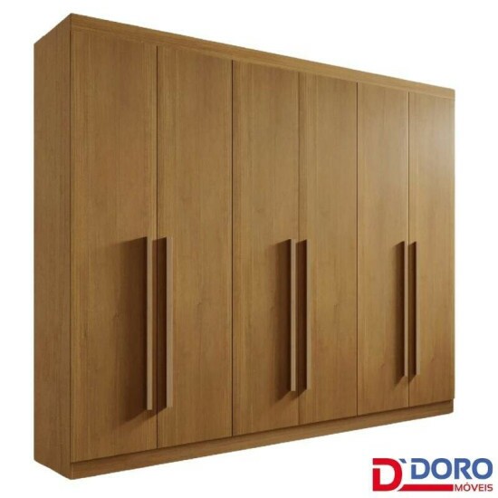 Guarda-roupa Casal 2,75m Da Vinci Plus Cinamomo 6 Portas 6 Gavetas 100% MDF - D Doro