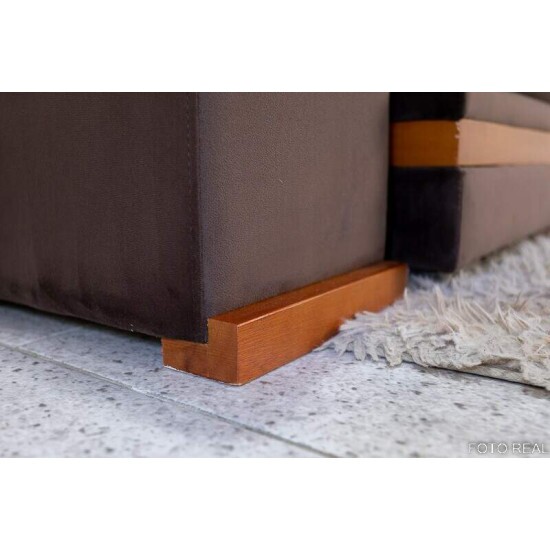Sof� Retr�til Reclin�vel Ibis 2,30m Veludo Marrom 815 - D33 e Molas Ensacadas