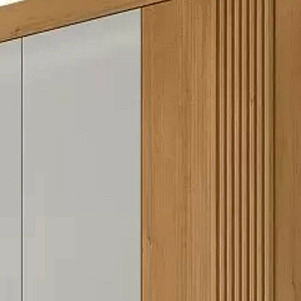 Roupeiro Casal Daymond Cinamomo/Off 8 Portas 8 Gavetas Detalhe Ripado 100% MDF Larg. 2.75m - D\\\' Doro