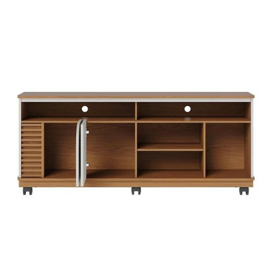 Rack Bancada 1,50m Jurer� Freij�/Off White Matte para TV at� 65\" - Colibri
