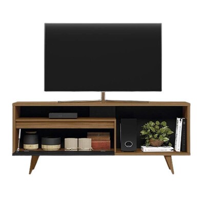 Rack Bancada NT 1315 Larg. 1.63m Freij�/Preto para TV at� 60